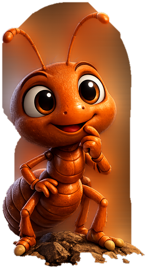 Little Ant tries, reasons, and asks how